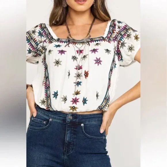 Free People embellished bubble top size XS - Picture 3 of 14
